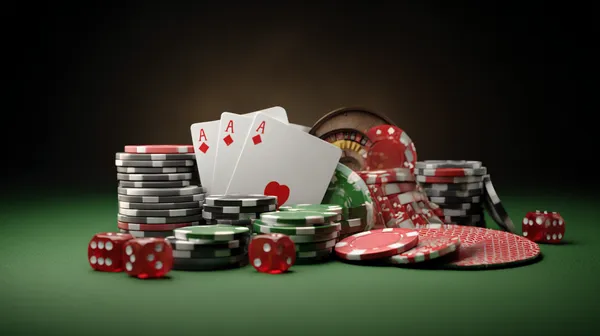 A glamorous woman holding casino chips in a neon-lit environment, representing the premium online casino atmosphere of JLWAFA.